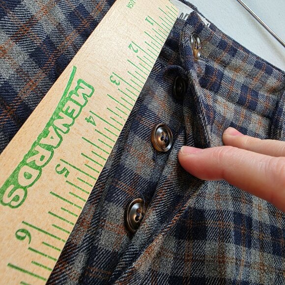 Anthropologie DRA Plaid Trouser Pants Straight Leg Crop 27" Length Academia XS - Picture 9 of 11